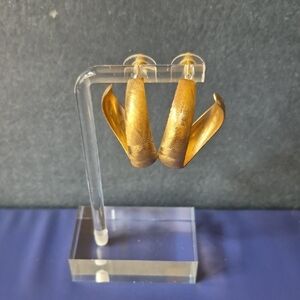 Vintage Goldtone Hoop Earrings